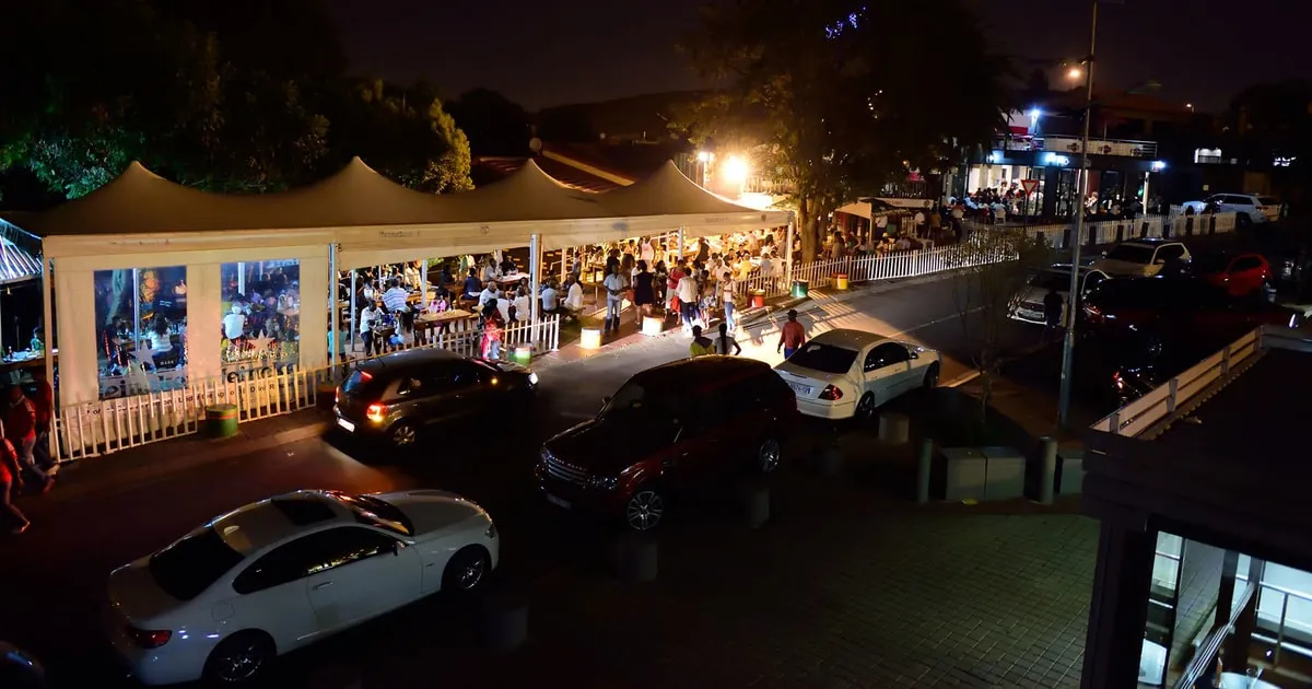 Soweto street at night during a guided night tour