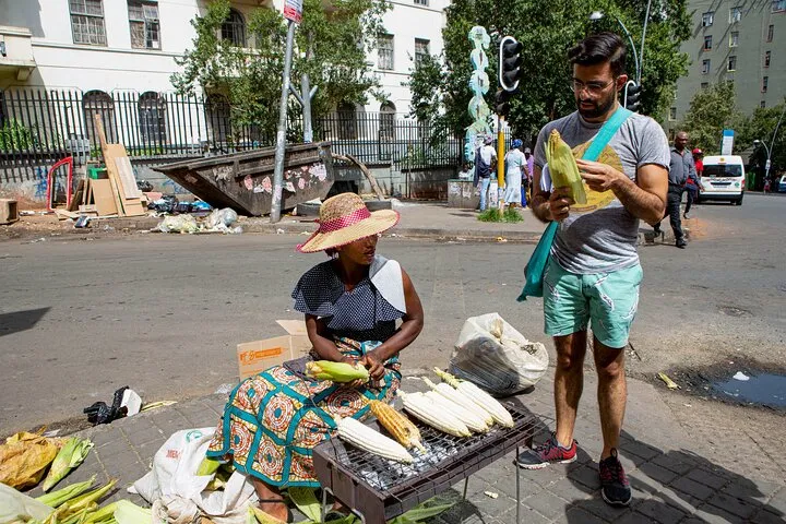 Hillbrow tower and apartment blocks during a guided Johannesburg tour
