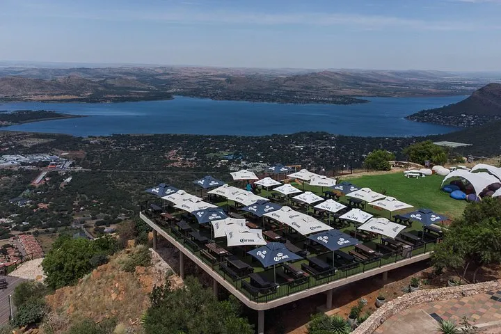 Hartbeespoort Aerial Cableway car climbing the Magaliesberg ridge