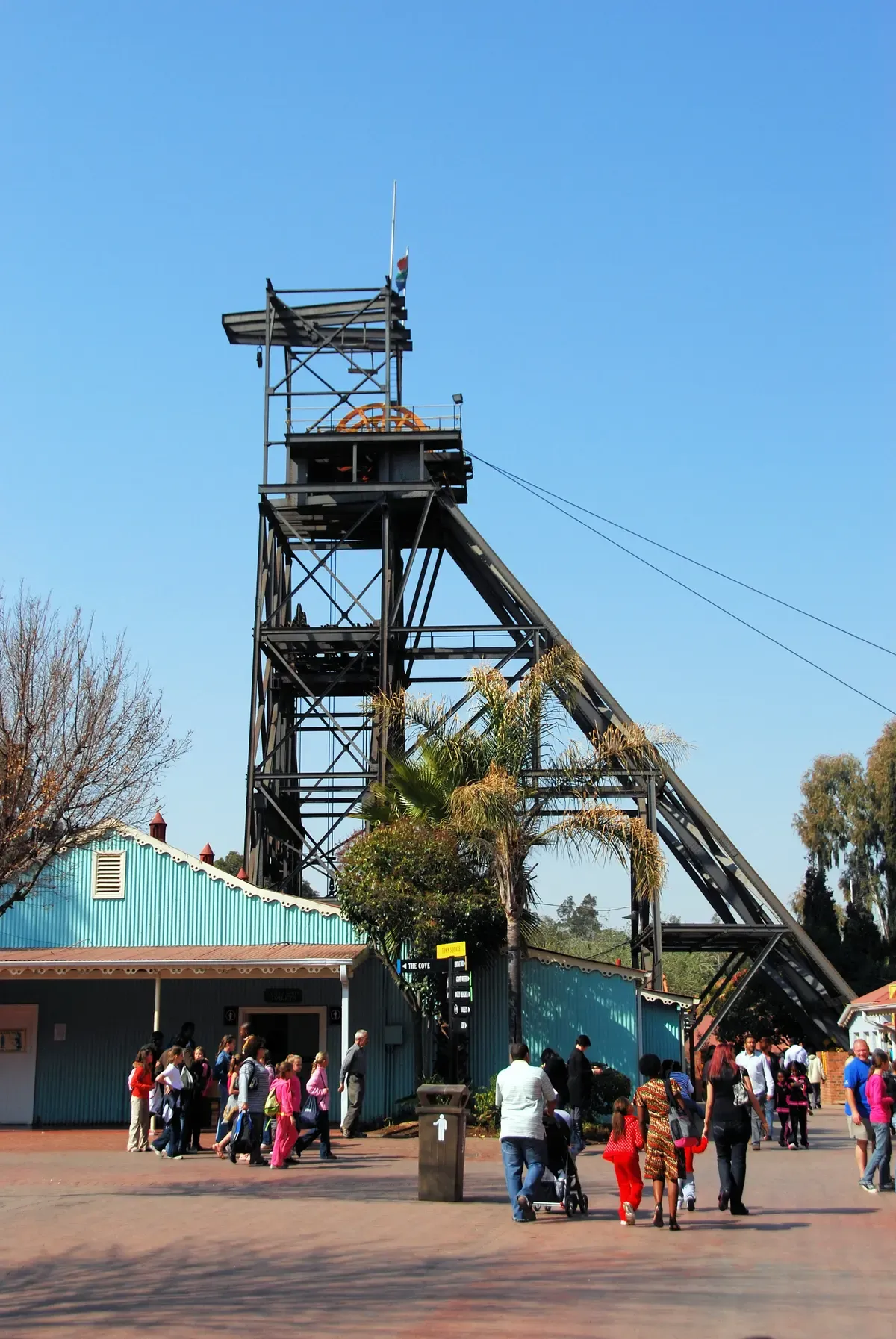 The underground tunnel of the old Crown Mines shaft inside Gold Reef City