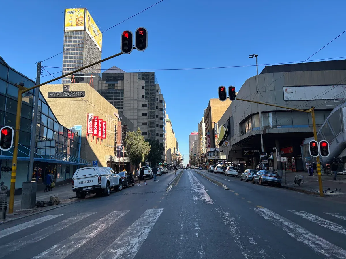 Commissioner Street in Johannesburg's inner city, the road that runs past the Maboneng precinct